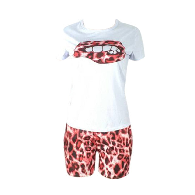Leopard shorts set