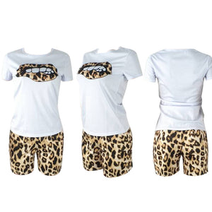 Leopard shorts set