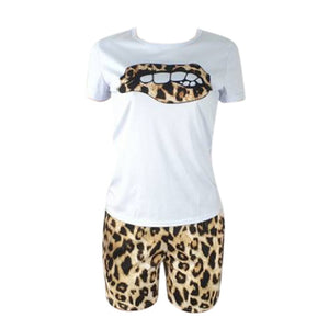 Leopard shorts set